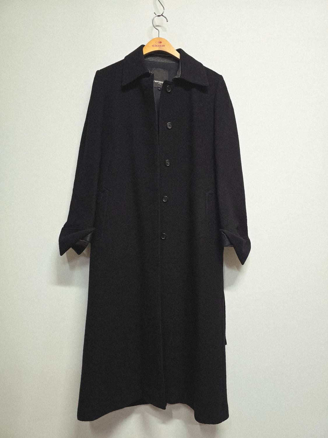 레노마 블랙 모 롱 코트44 상품이미지1