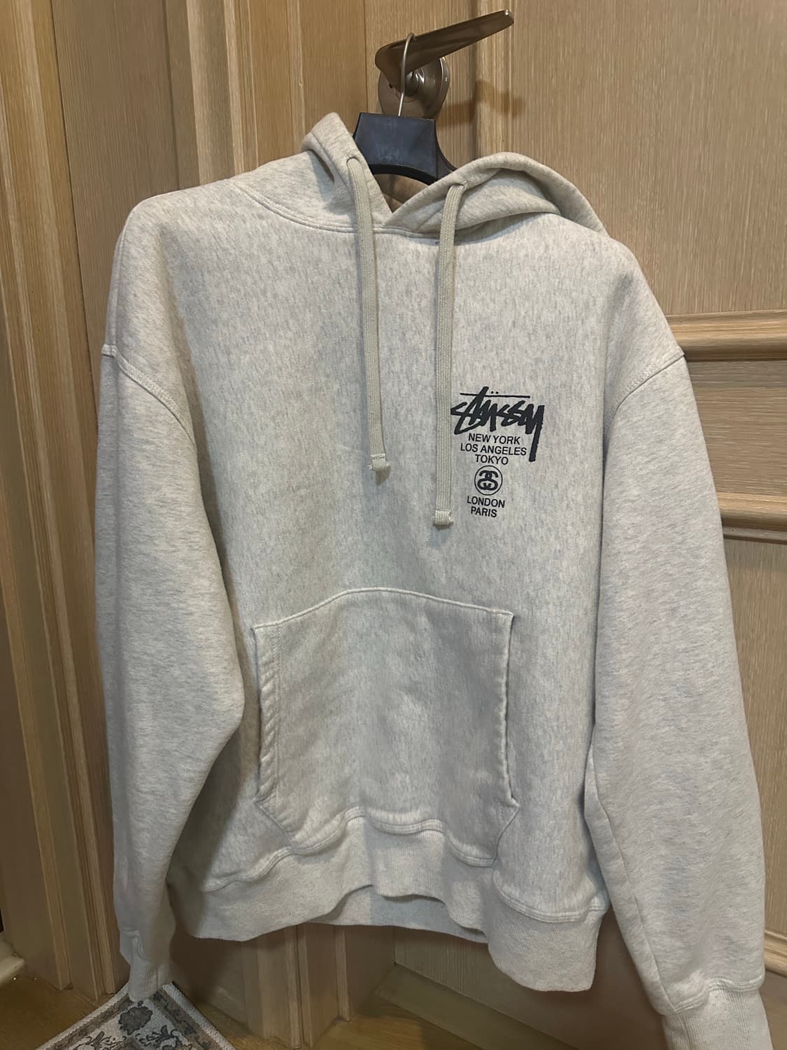 스투시 월드투어 후드 애쉬 헤더 m 상품이미지7