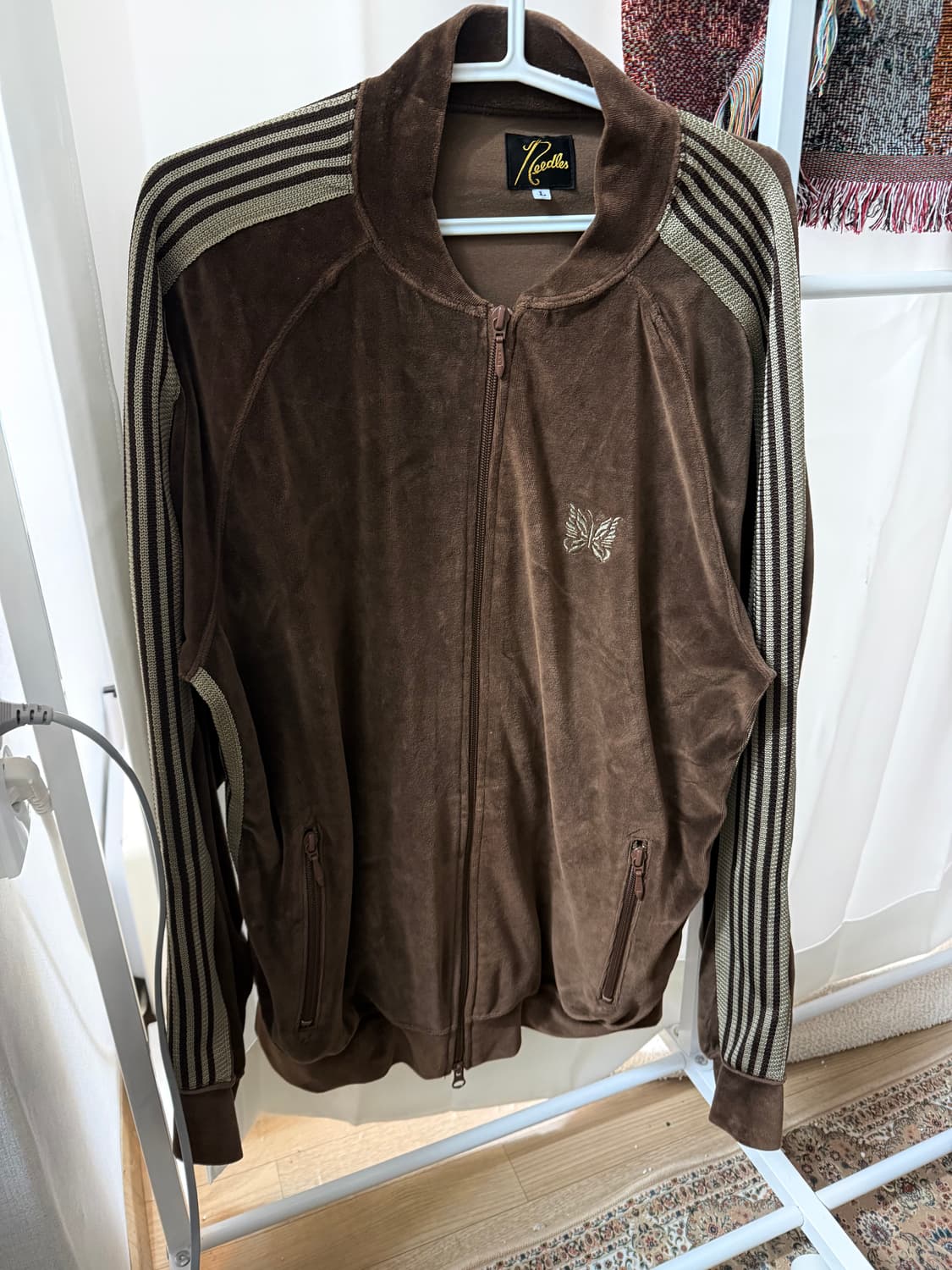 니들스 R.C. 트랙 자켓 벨루어 브라운 L사이즈 상품이미지2