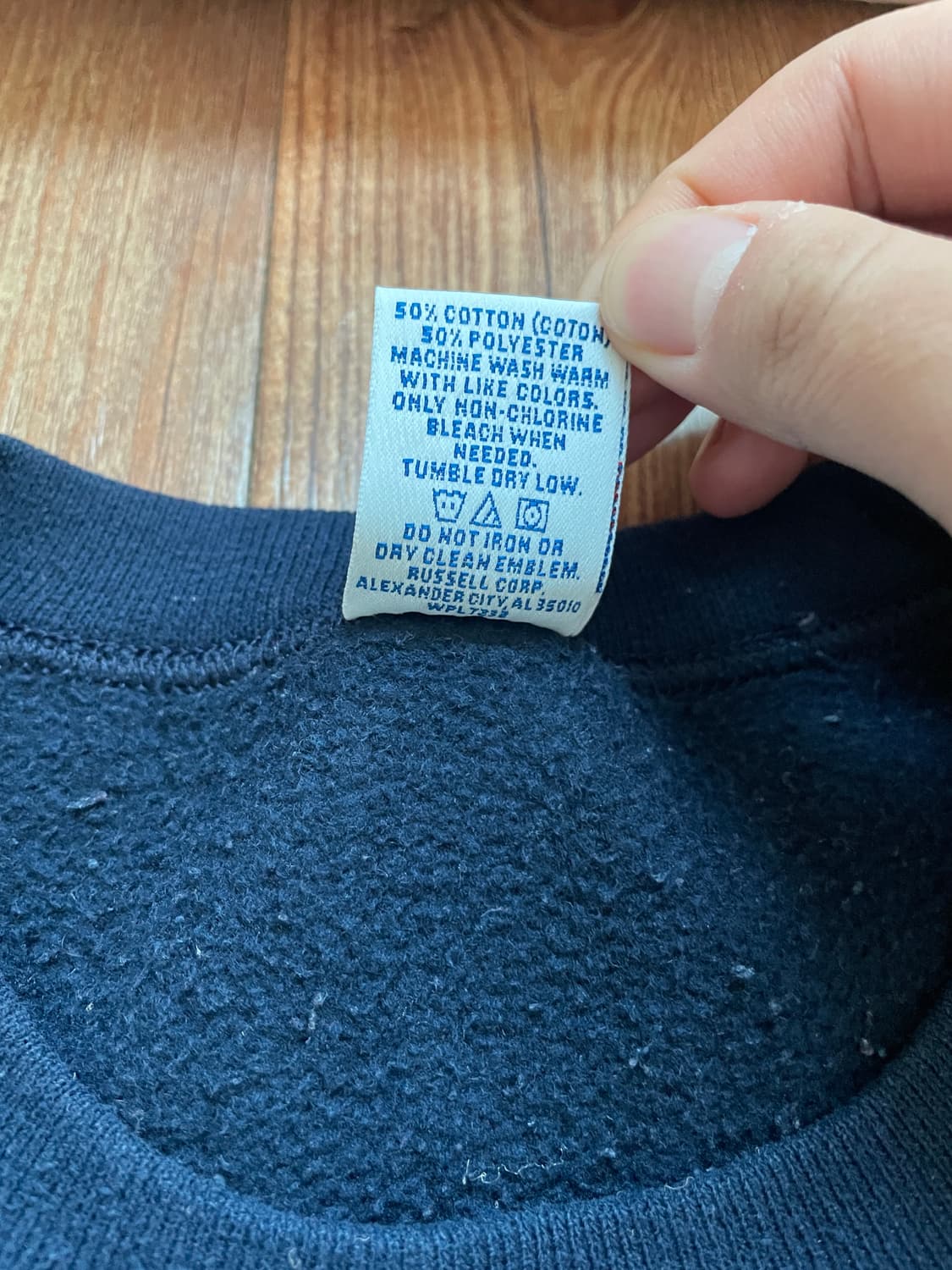 90s 러셀 애슬레틱 스웻셔츠 네이비 미제🇺🇸 상품이미지3