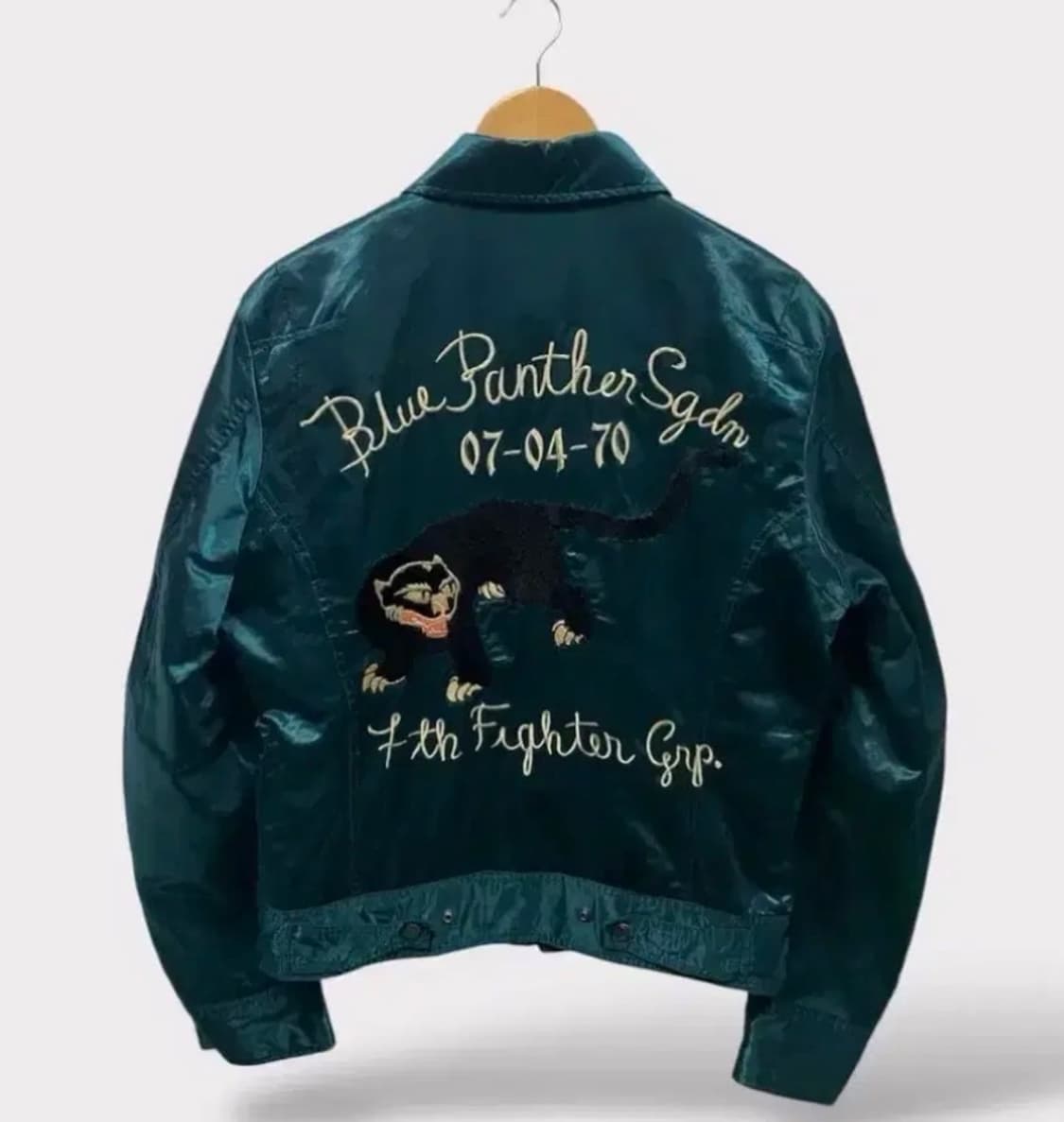 디젤 블루 팬서 새틴 블루종 자켓 L 상품이미지1