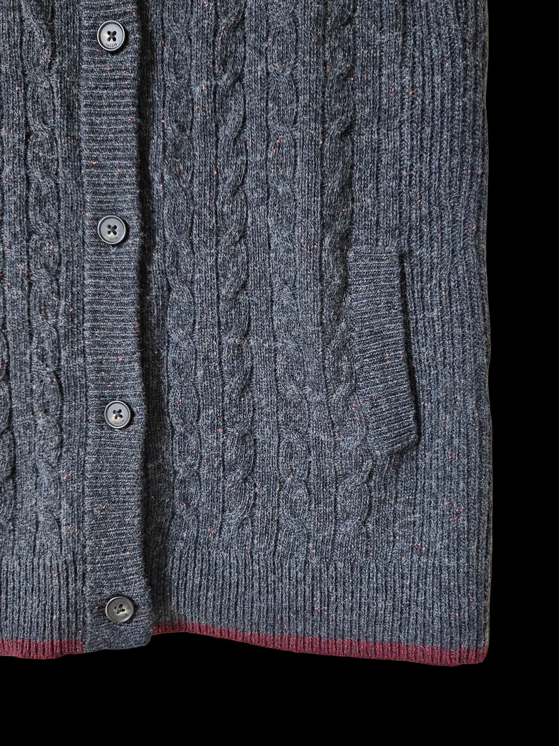 헤지스 미착용/울캐시미어 혼방/차콜 케이블 여성니트 조끼 베스트 55 상품이미지7