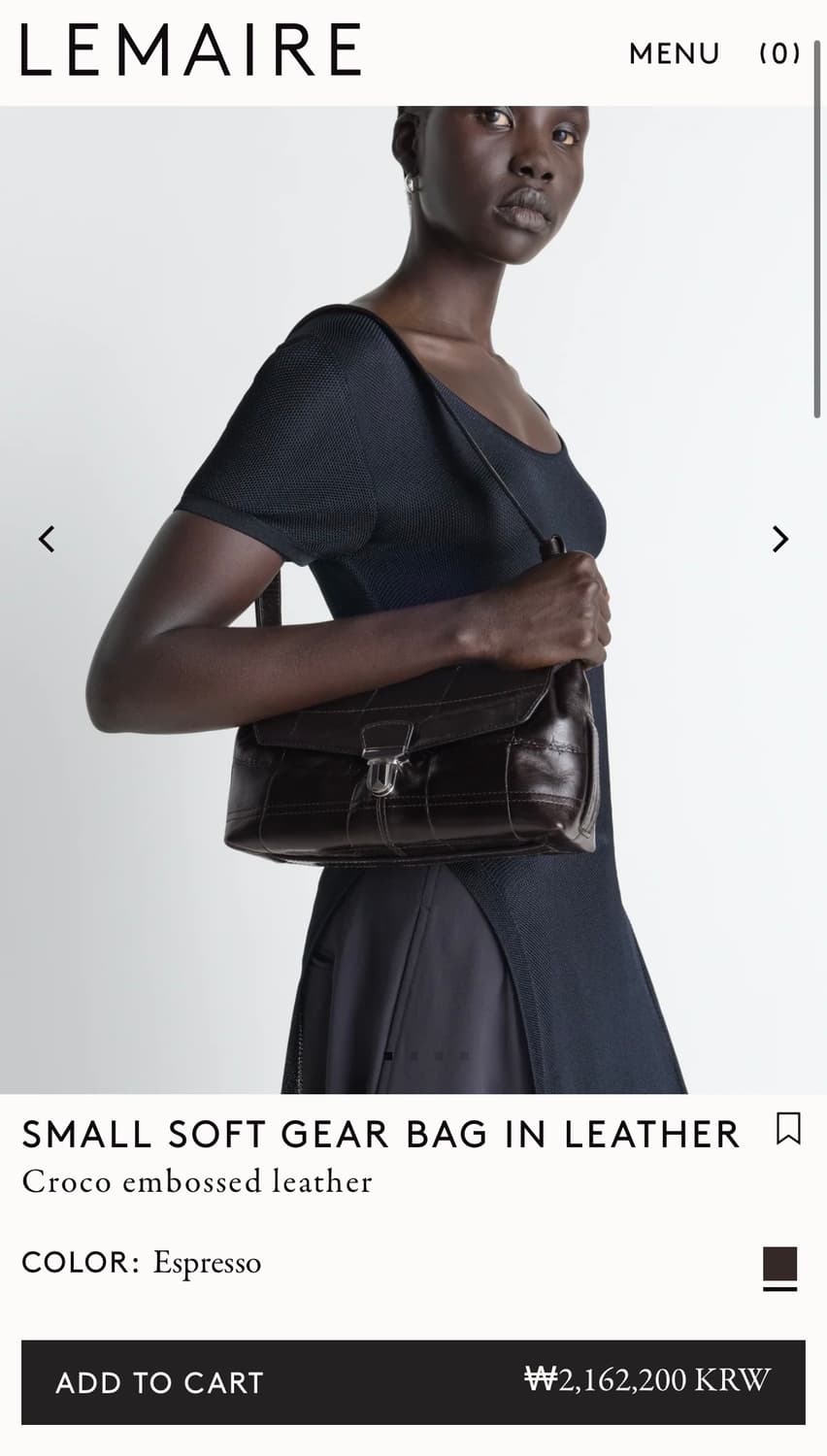 르메르 26ss 기어백 엠보싱 스몰/에스프레소 상품이미지5