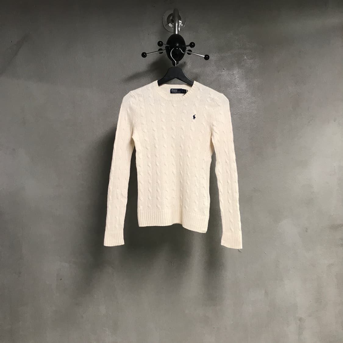 폴로 랄프로렌 QR 케이블 니트 아이보리 S(W) 상품이미지1