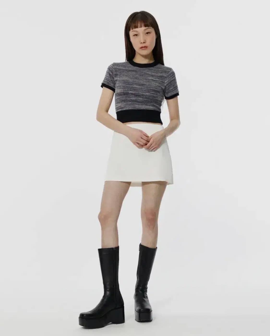 큐리티 C MULTI STRIPE T-SHIRT_BLACK (M) 상품이미지2