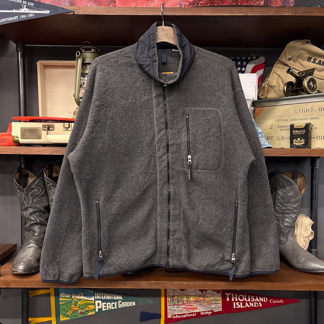 90s 파타고니아 미국생산 신칠라 딥파일 플리스 집업자켓 차콜 N890 상품이미지1