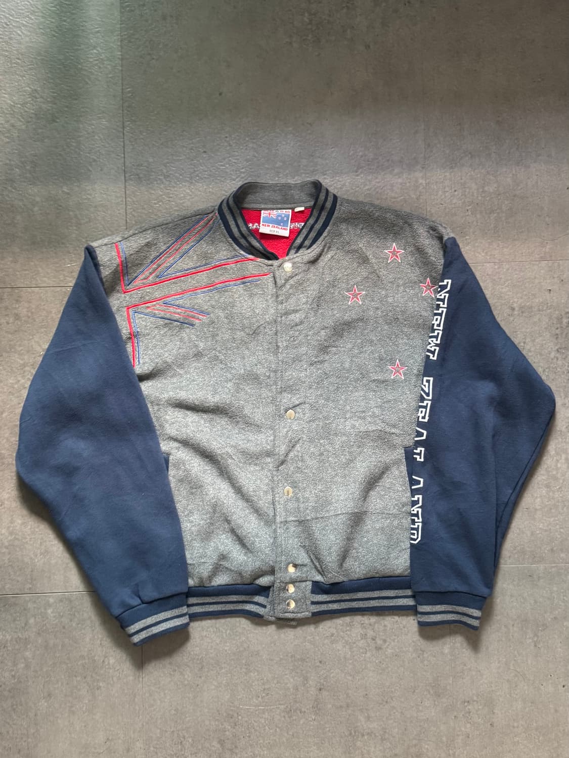 wear the flag newzealand 플리스 바시티 자켓 상품이미지1