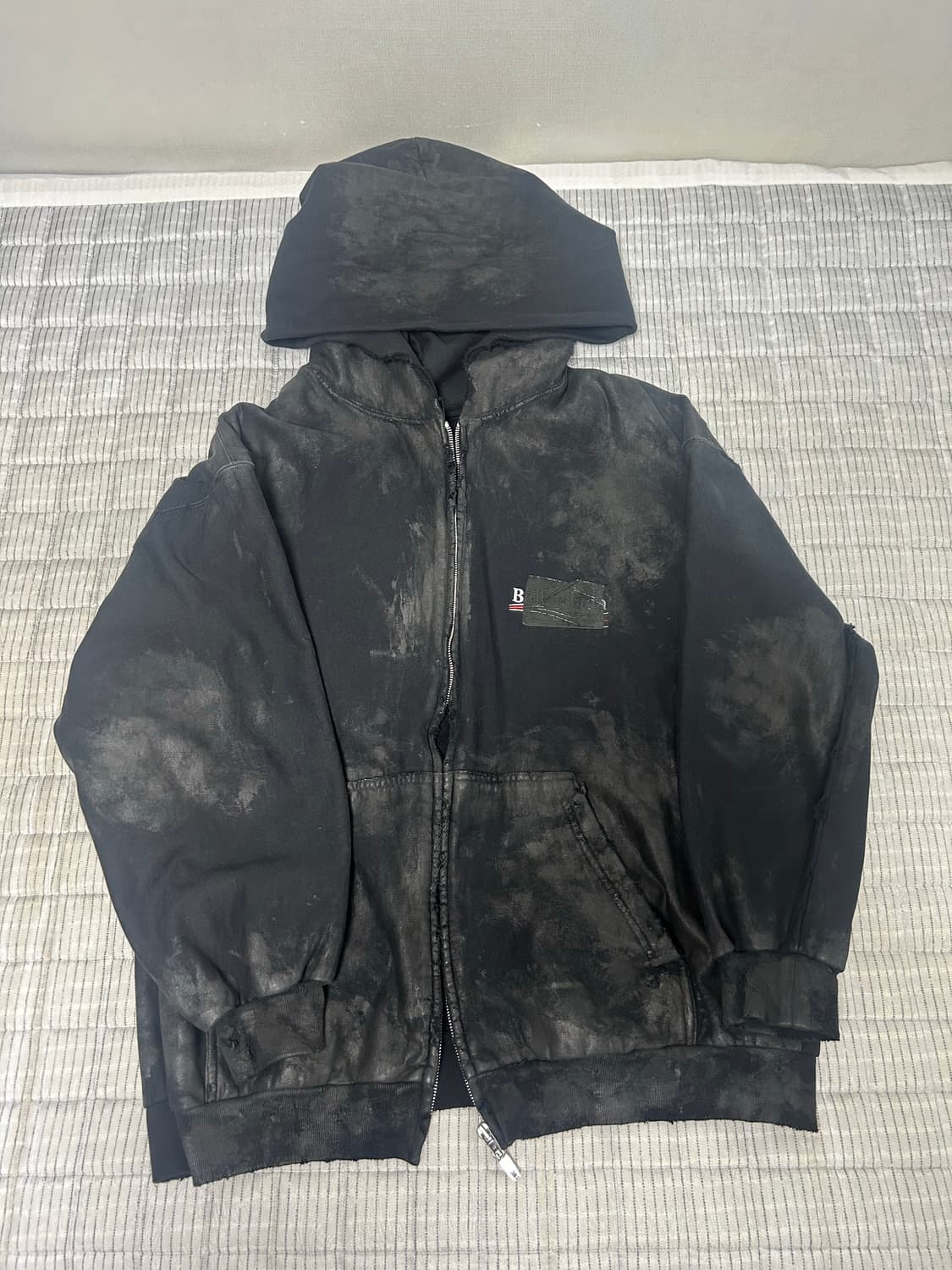 [S] 발렌시아가 더티 워싱 개퍼 후드집업 티셔츠 상품이미지1