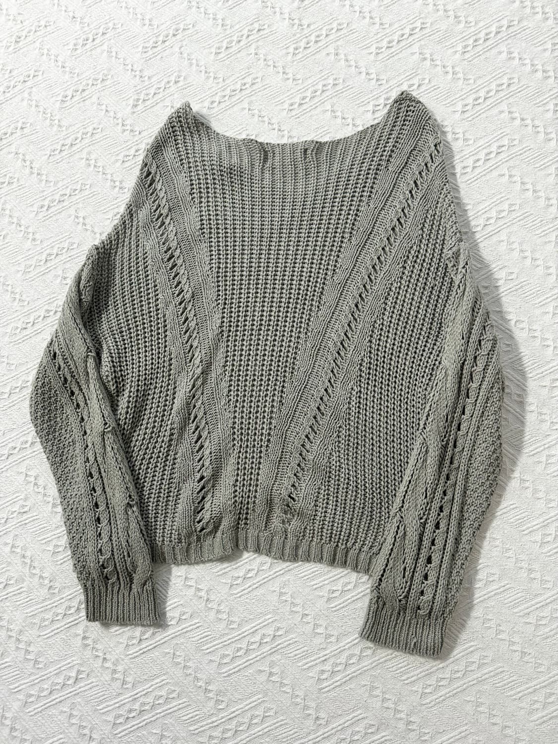 와이드 넥 니트 상품이미지7