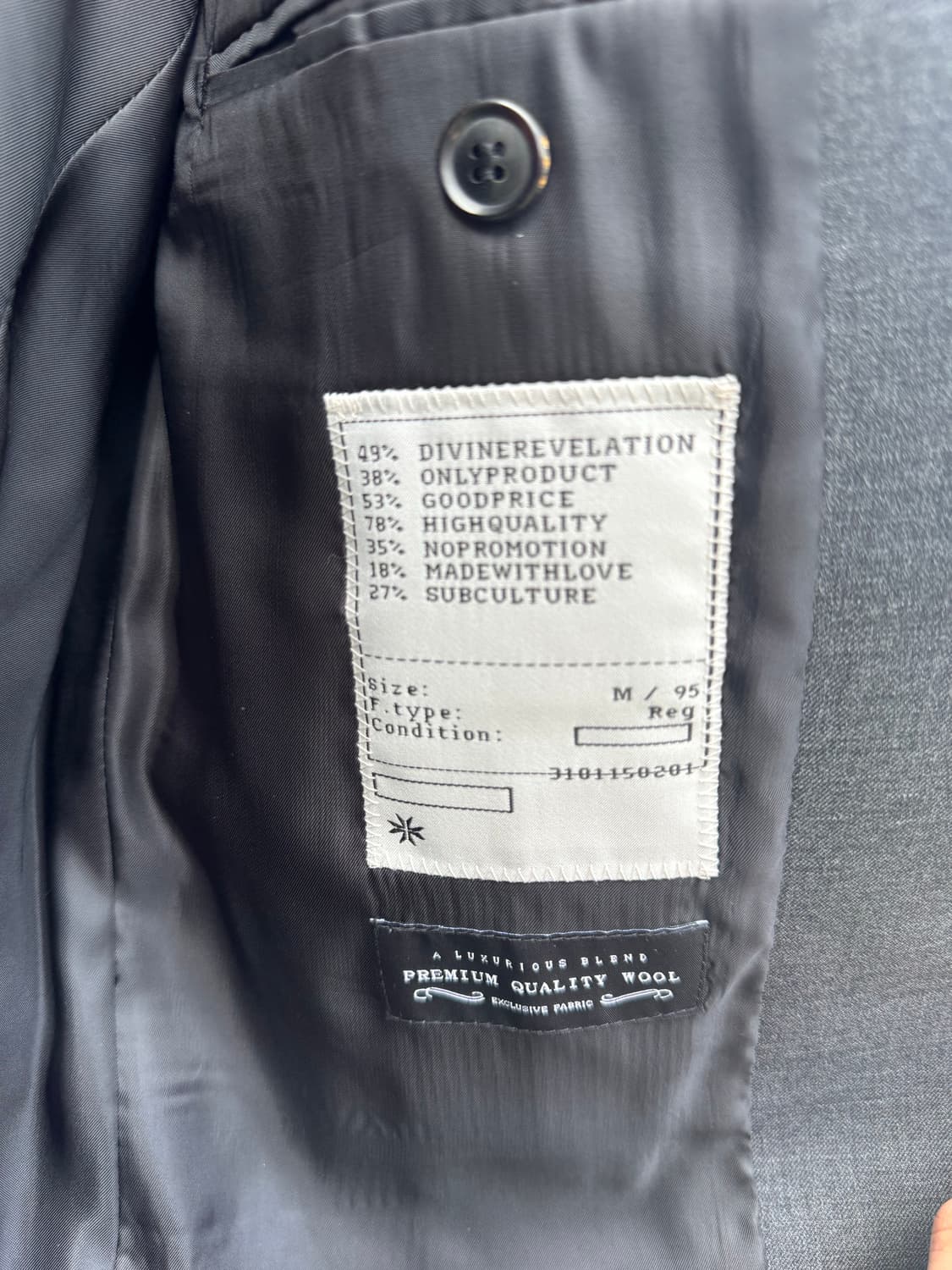 토니웩 시그니처 2버튼 블레이저 정장 차콜 그레이 M 상품이미지2