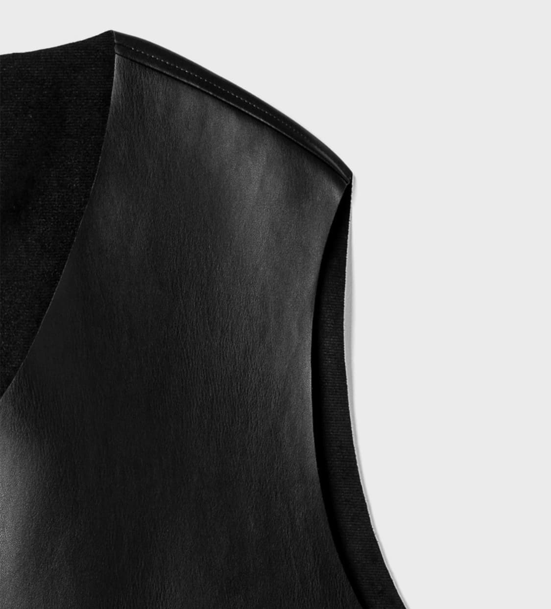 (2) 소프트하이픈 포우 레더 베스트 블랙 상품이미지7