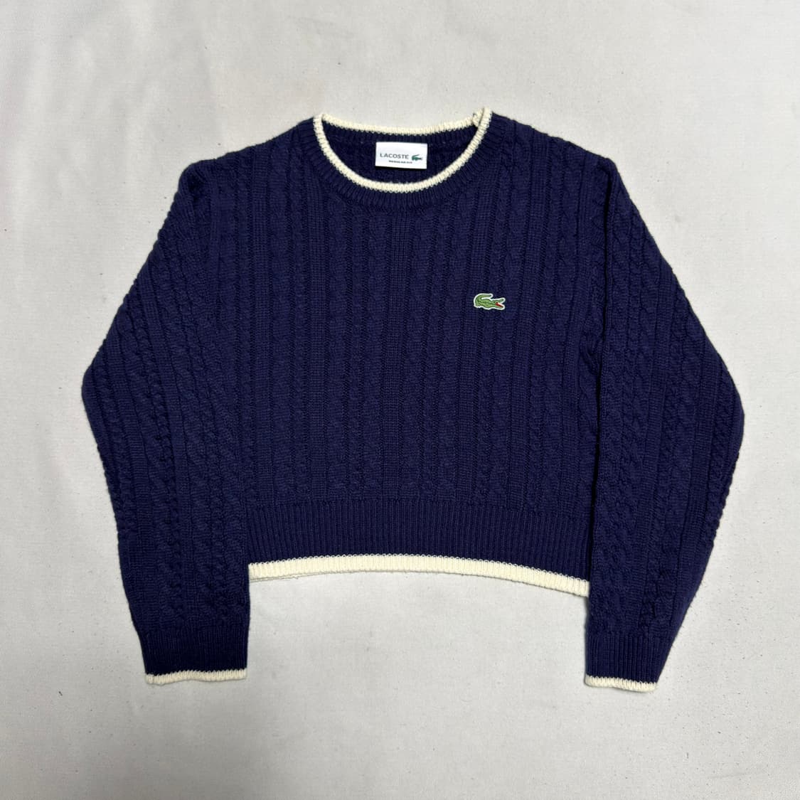 라코스테 크롭 여성 니트 상품이미지2