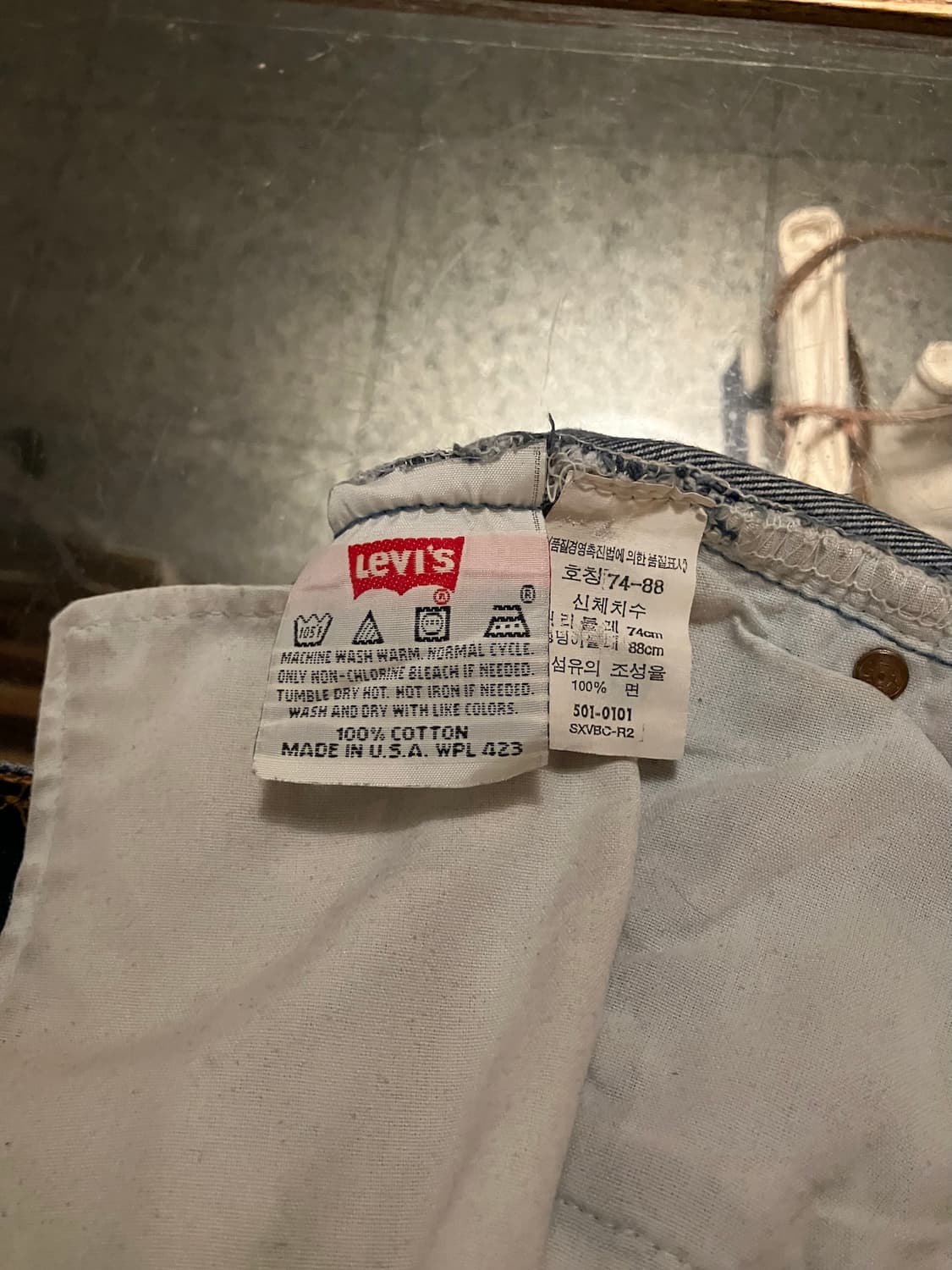 90s USA 빈티지 리바이스 501 데님 팬츠 상품이미지9