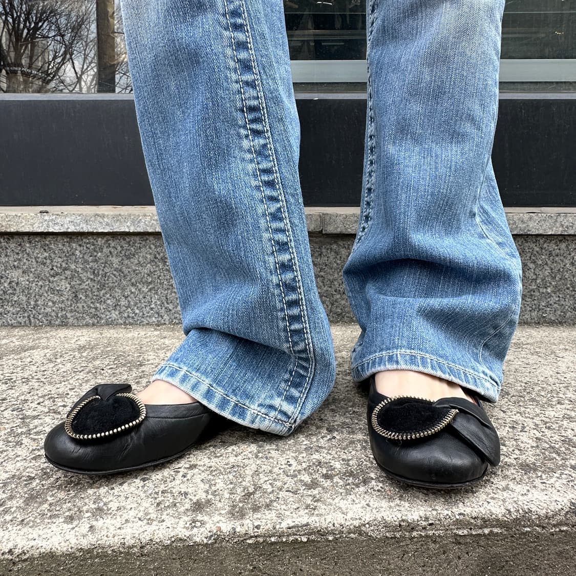 00s 풀박스 씨 바이 끌로에 지퍼 리본 플랫 슈즈 상품이미지10