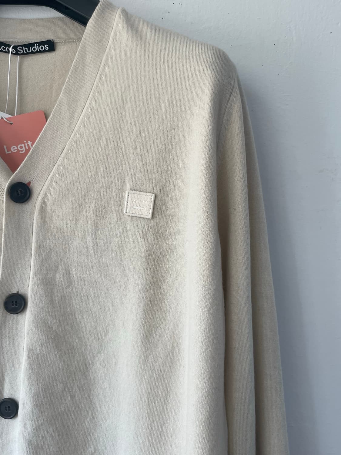 아크네 스튜디오 메리노울 페이스로고 니트 베이지 새상품 상품이미지3