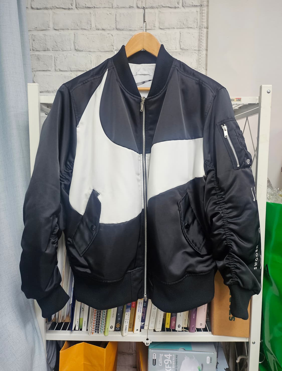 나이키 스우시 봄버자켓 XL 105 써마핏 양면 블루종 XD31 상품이미지1