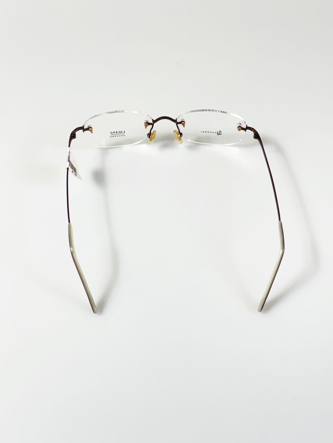 서전 LAGENT 무테 스퀘어 프레임 빈티지 안경 상품이미지6