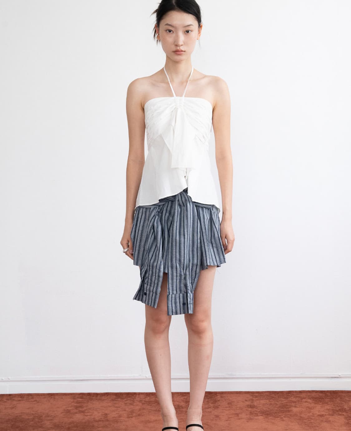 피키소사어티 String Pleated Halter Top (Ivory) 상품이미지2