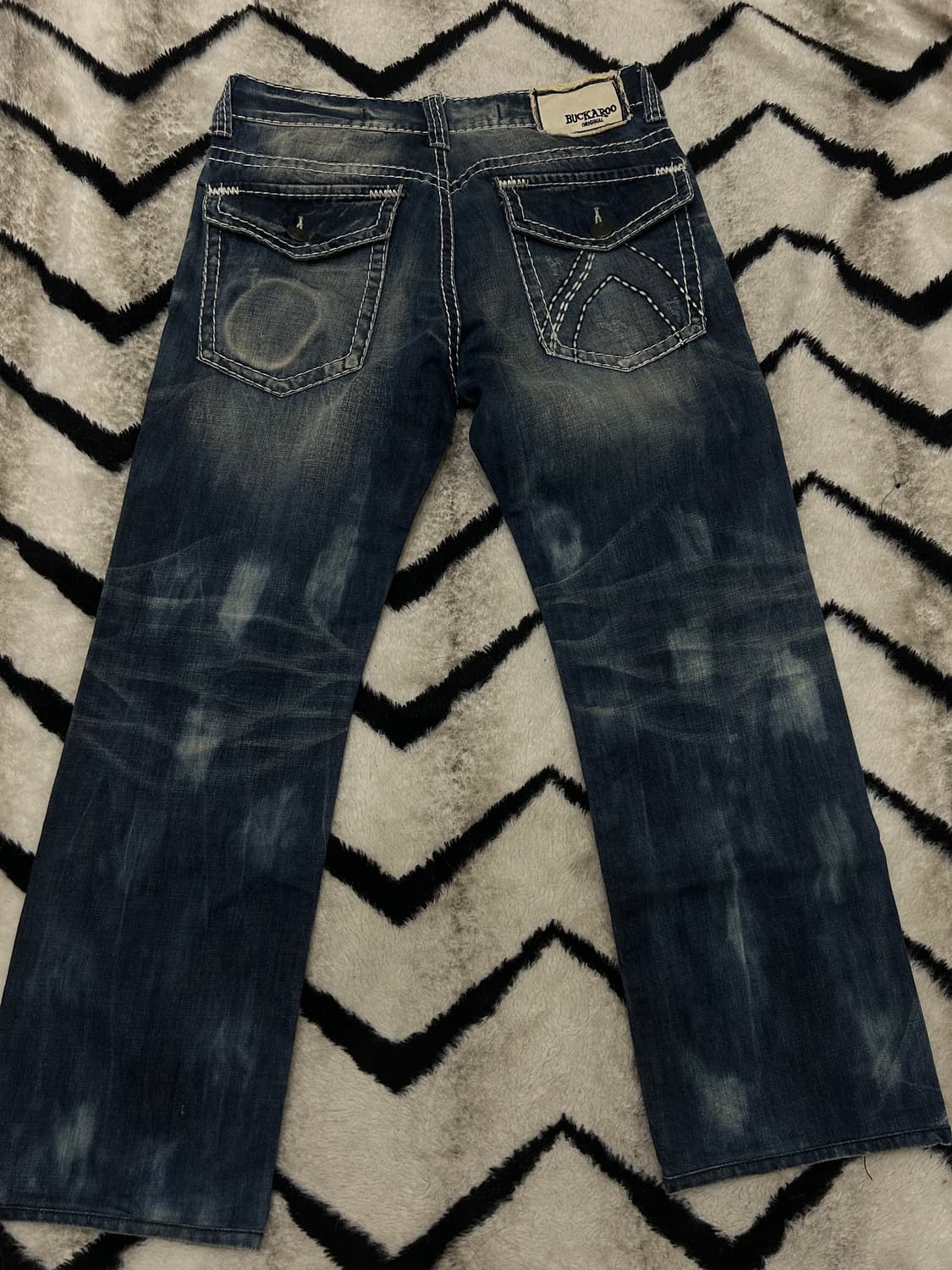 [34]버커루 빈티지 워싱 세미와이드 데님팬츠 상품이미지2