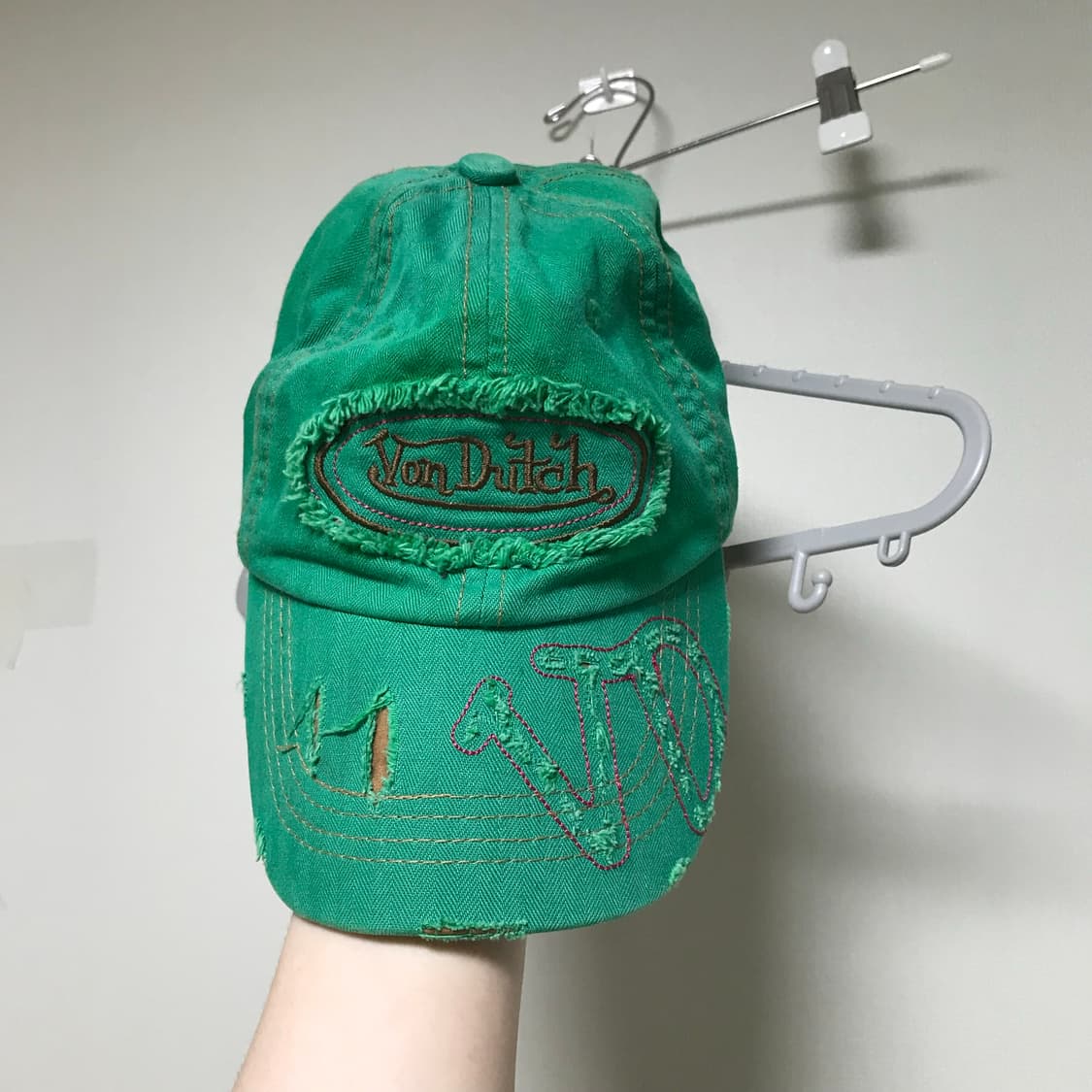 본더치 그린 그런지 디테일 캡 상품이미지1