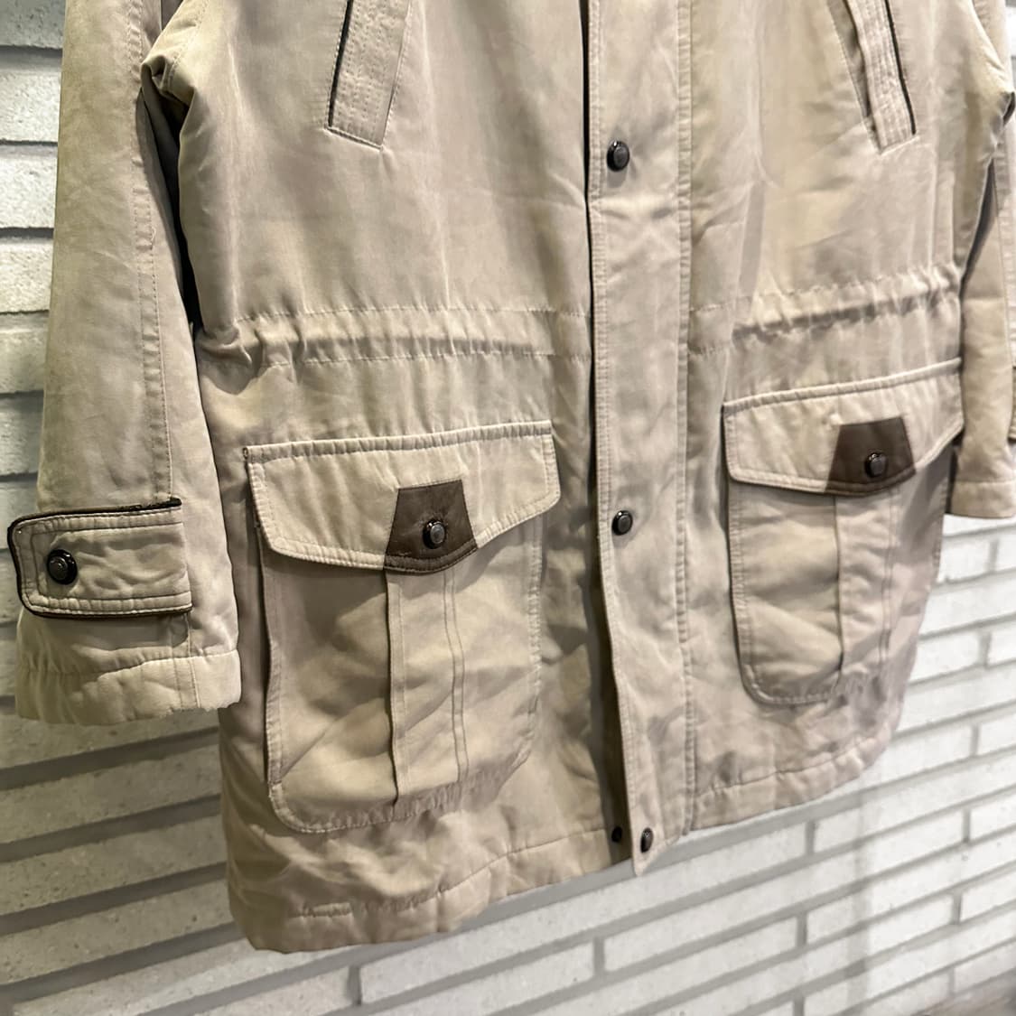 JPN VINTAGE 유틸리티 사파리 코트 보아안감 탈부착 디테일 베이지 상품이미지5