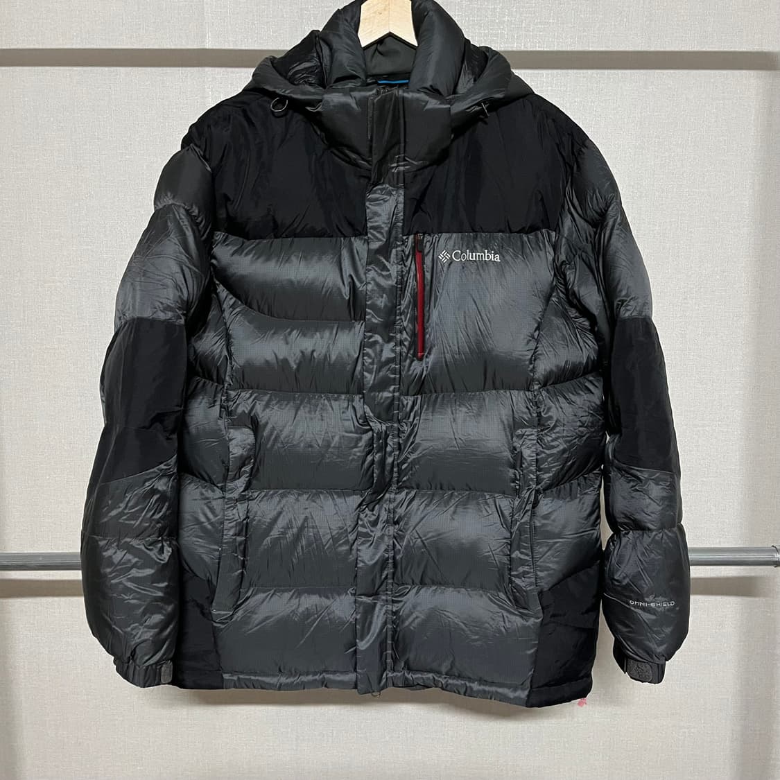 컬럼비아 블랙/그레이 구스다운 패딩 XL 상품이미지1