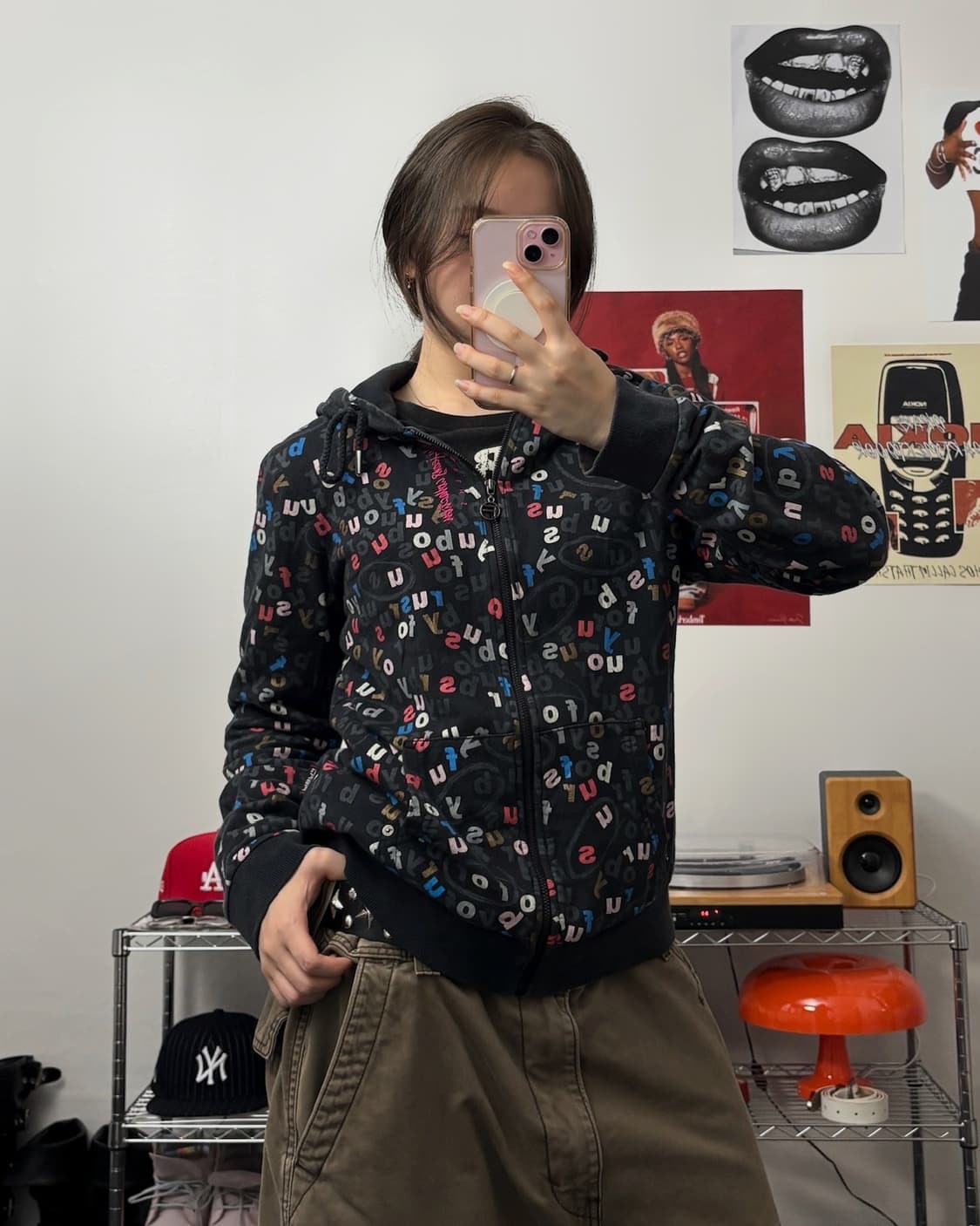 푸부 00s 패턴 후드집업 상품이미지1