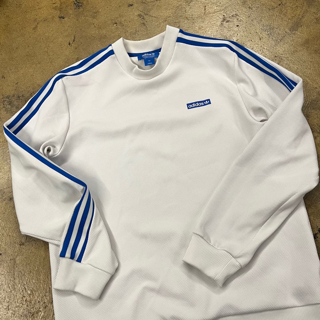 [정품/110] 아디다스 흰색 맨투맨 긴팔 티셔츠 b15 상품이미지1