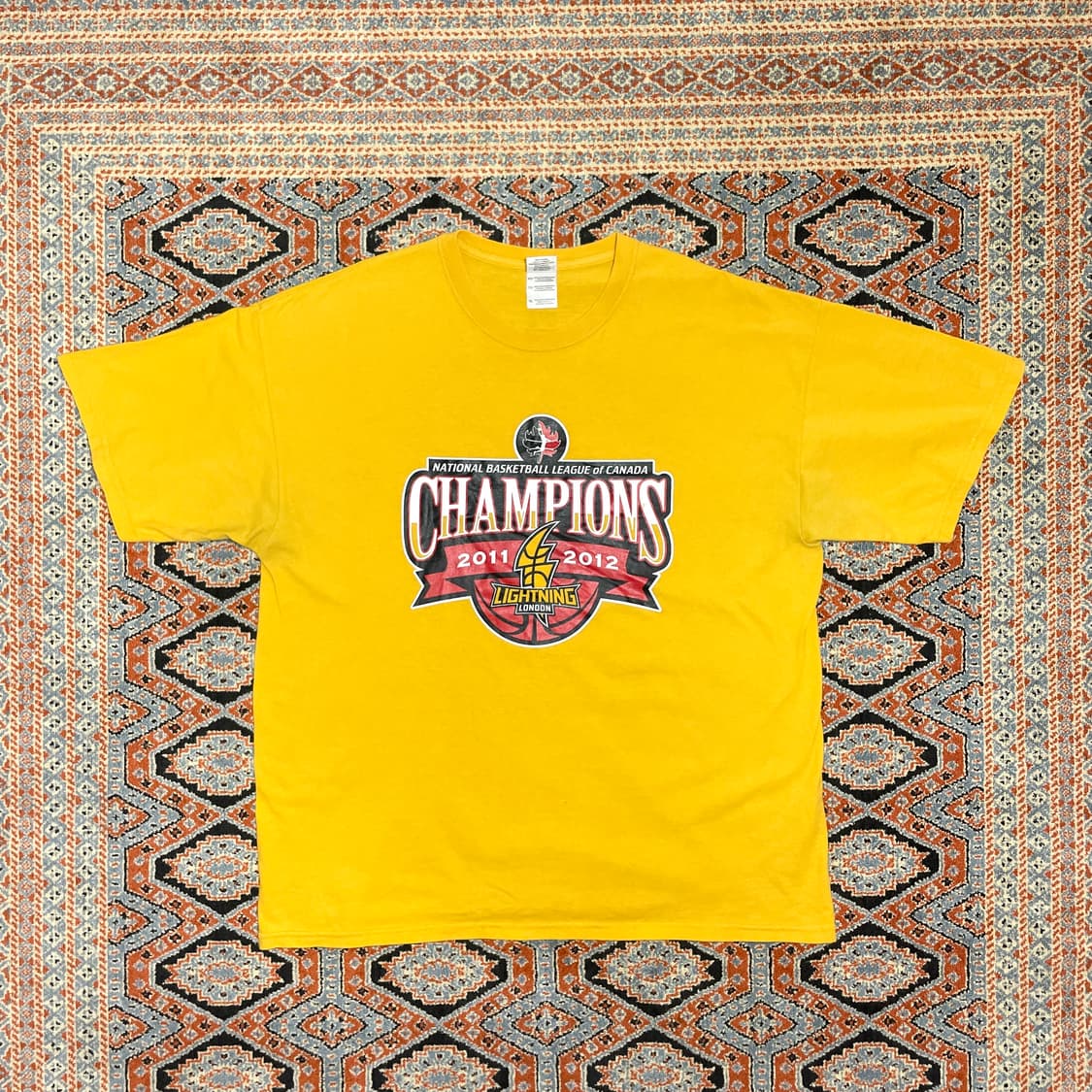 길단 프린팅 머스타드 반팔티셔츠 남성XL 상품이미지1