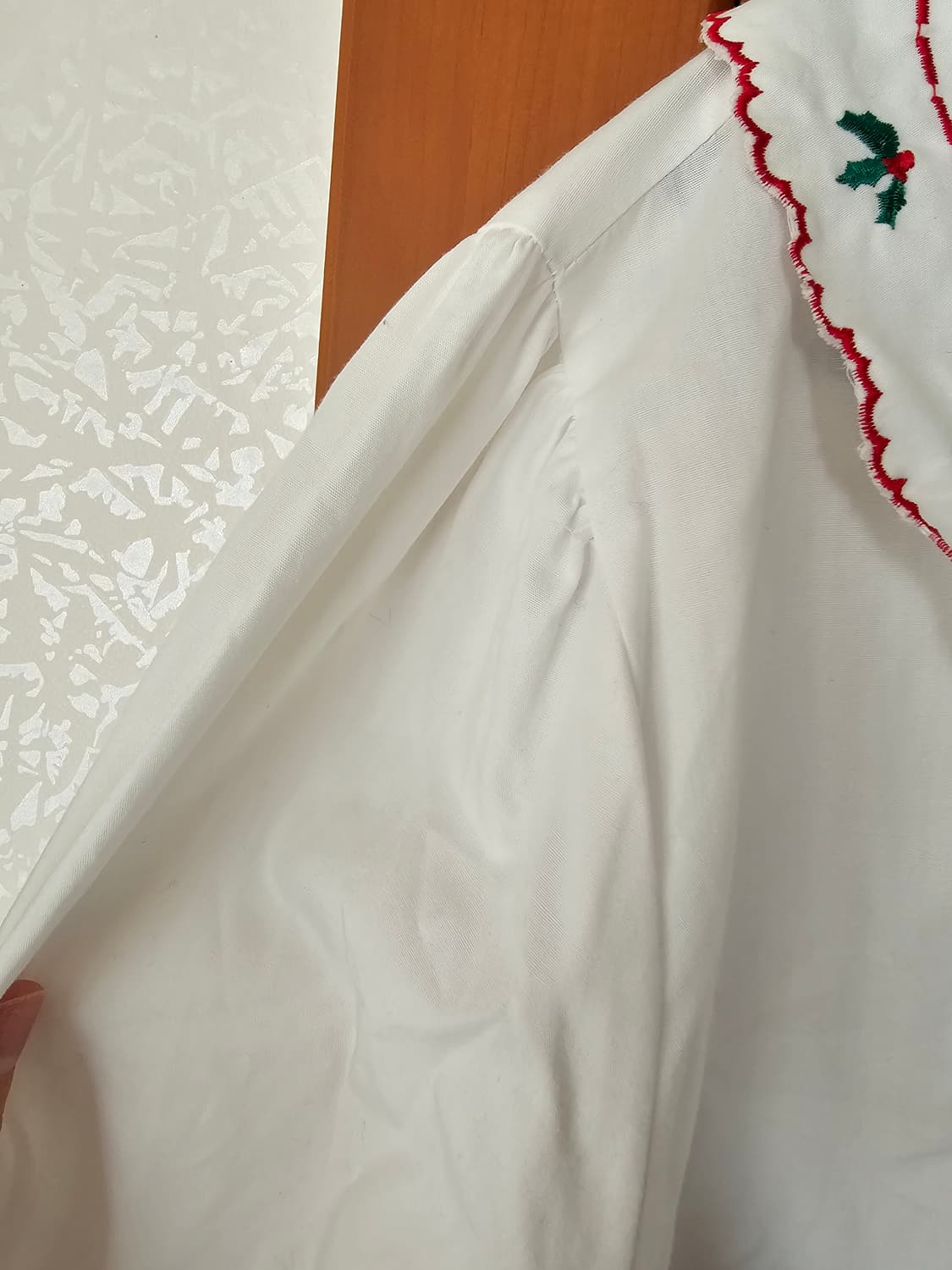 빈티지 크리스마스 자수 블라우스 상품이미지5
