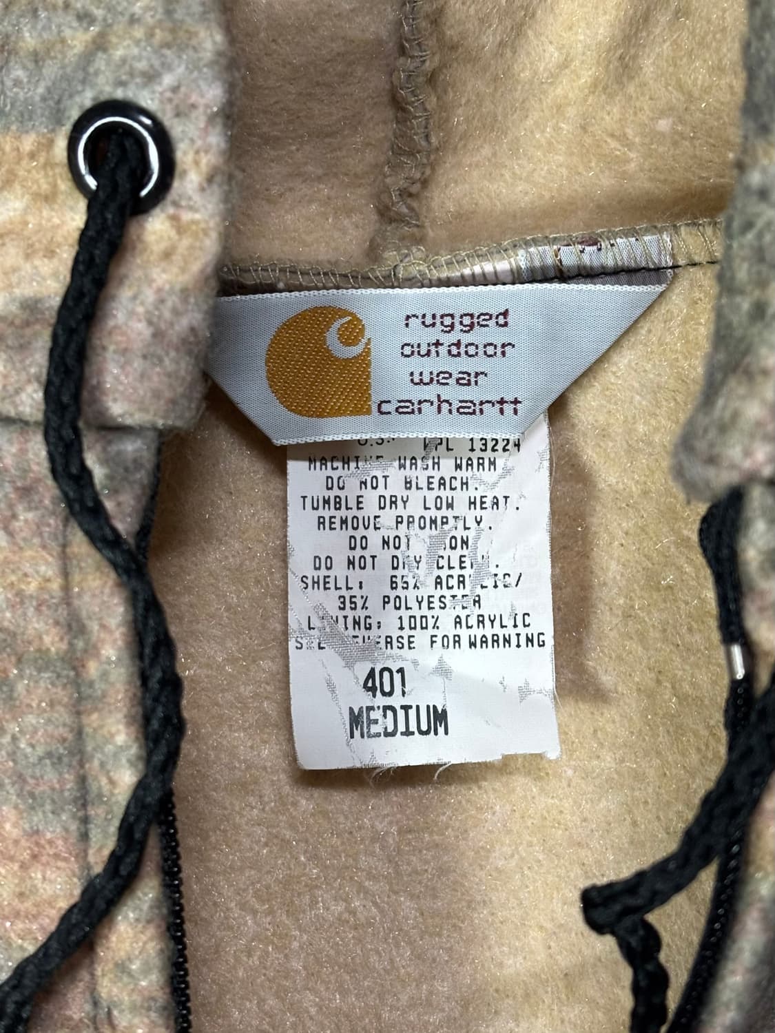 90s USA Carhartt 빈티지 칼하트 아즈텍 워크자켓 후드집업 상품이미지8