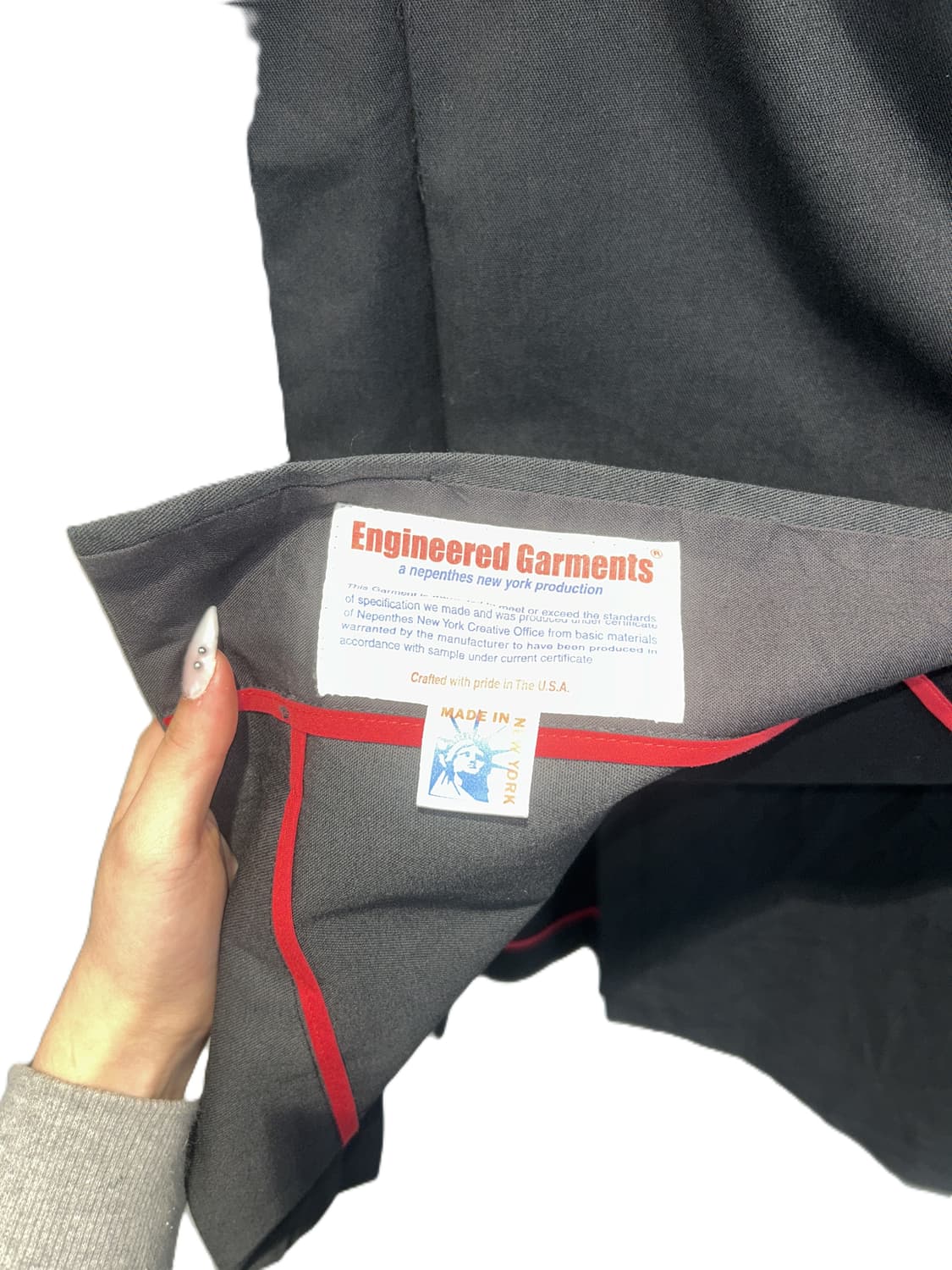 Engineered Gaments 블랙 사이드 버클 랩 스커트 상품이미지3