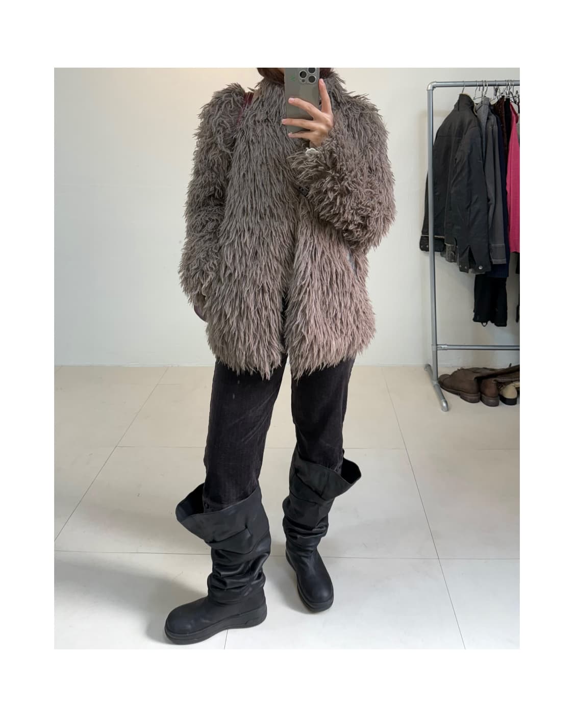 빈티지 헤어리 퍼 자켓 상품이미지3