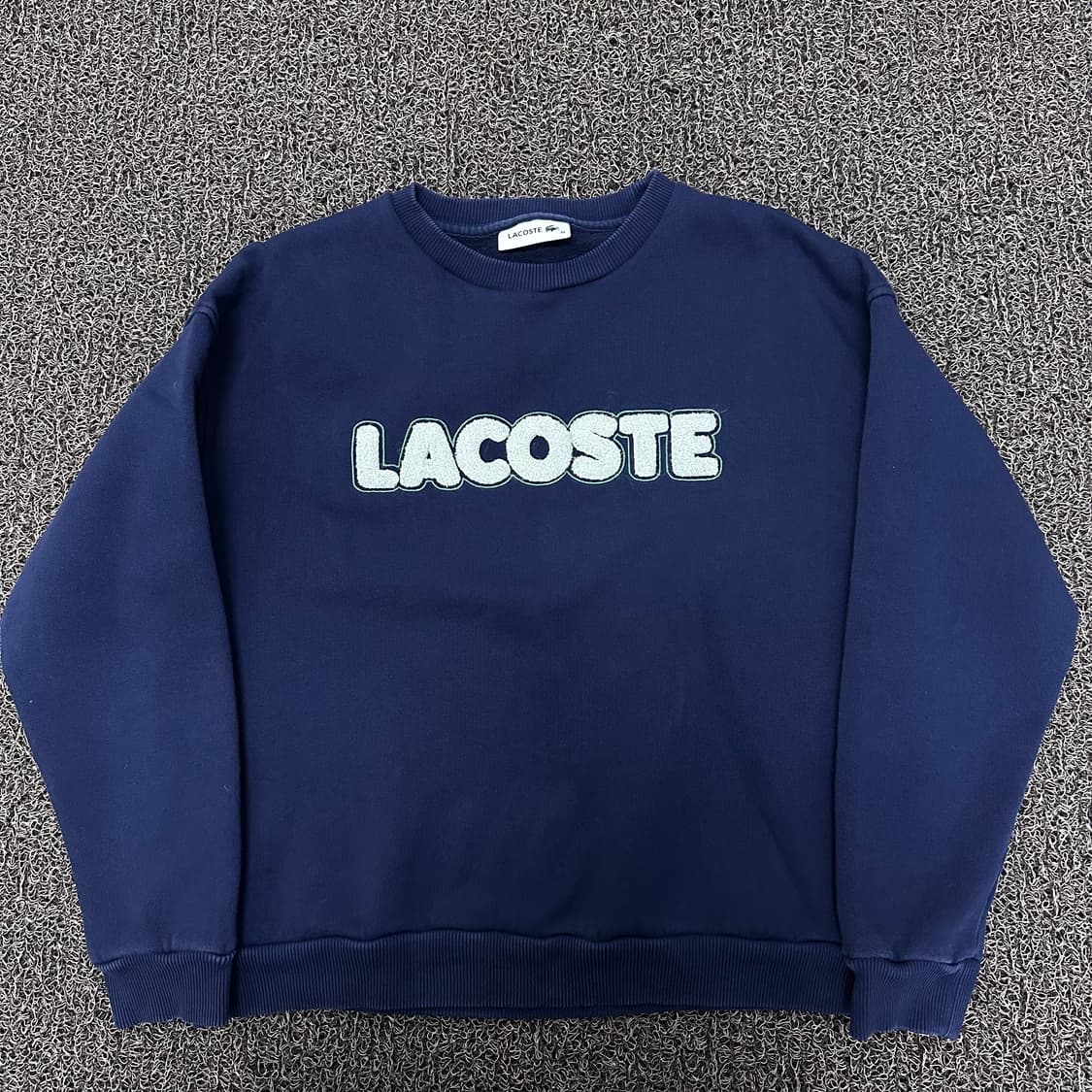 라코스테 여성 기모 크롭 맨투맨 네이비 95사이즈 상품이미지1