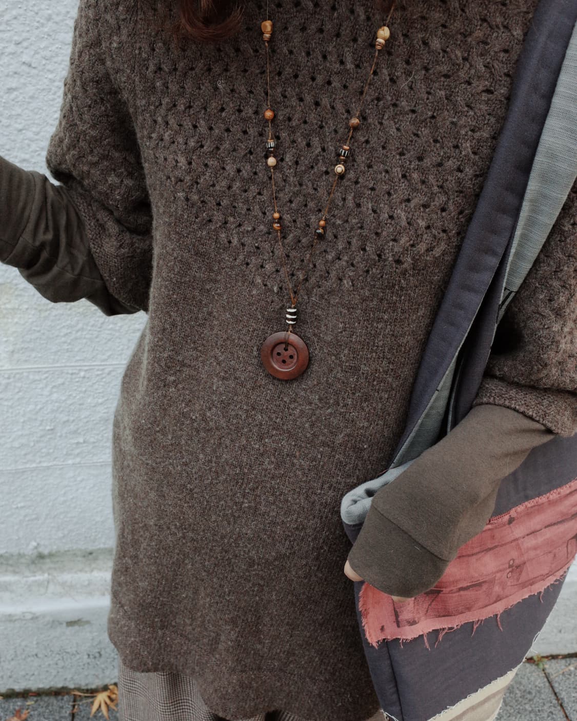 stripe button necklace 스트라이프 단추 목걸이 상품이미지2