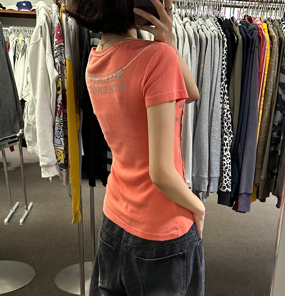 38)Japanese vintage y2k 프린팅 반팔 상품이미지3