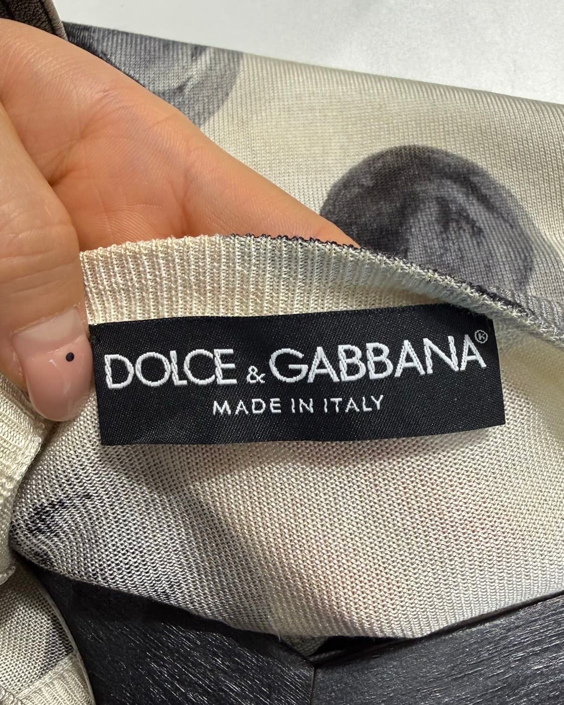 돌체앤가바나 오프 화이트 브러시 스트로크 프린트 실크 가디건  상품이미지8