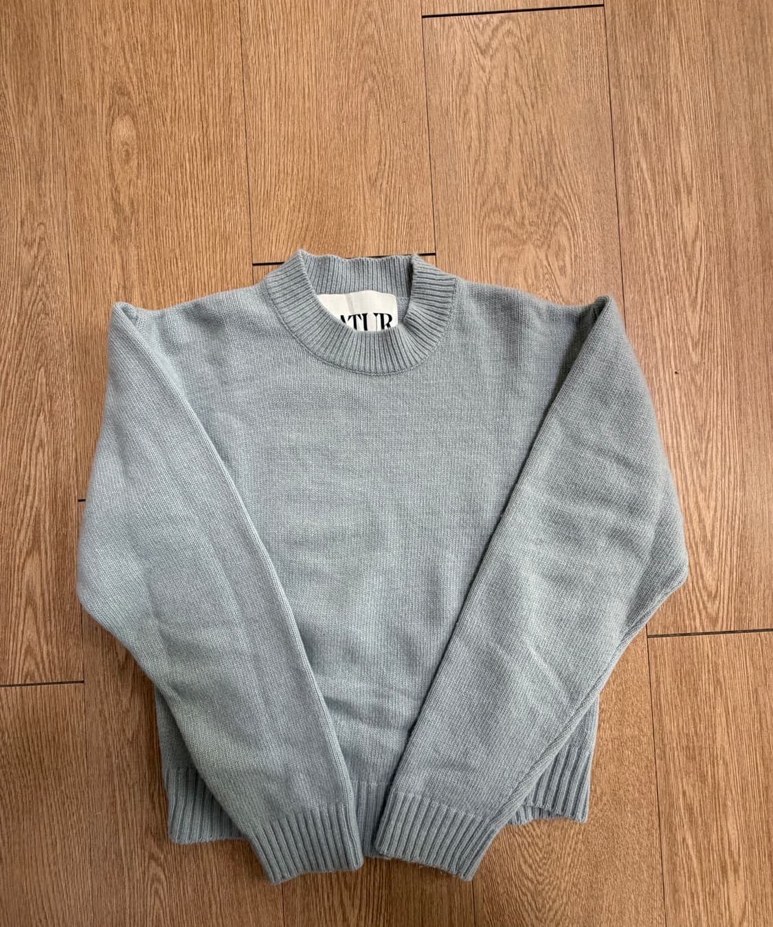 세터 더블린 언발란스 캐시미어 블렌드 니트 아이스 블루 M 상품이미지2