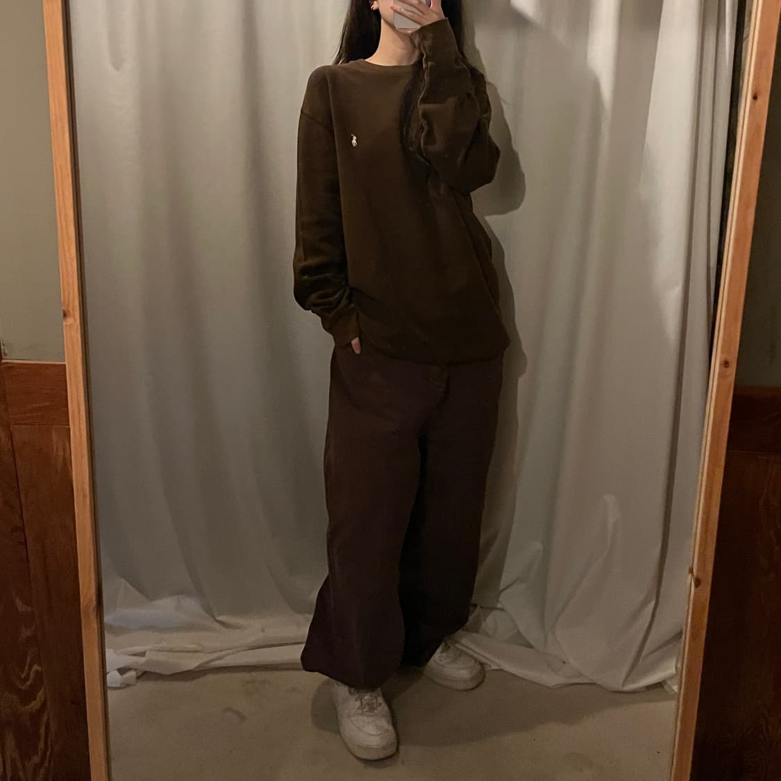 폴로랄프로렌 와플 롱슬리브 브라운 상품이미지4