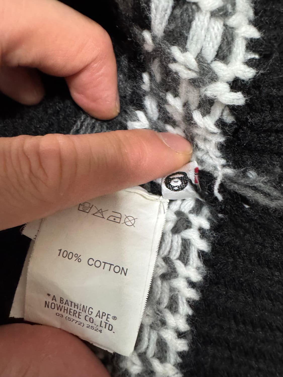 베이프 니트 집업 XL 상품이미지4