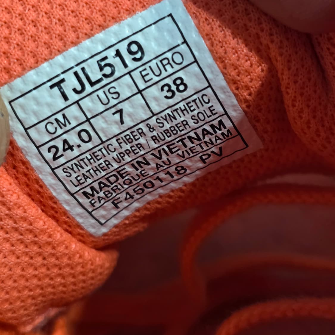 5q-13:아식스 라이트레이서 TJL519 화이트-코랄 (24.0cm) 상품이미지10