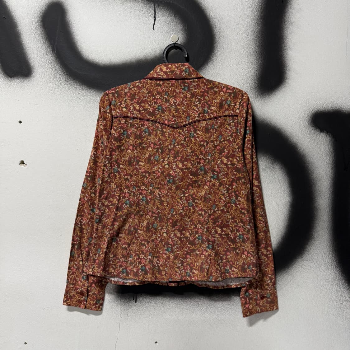 톰보이 오리엔탈 에스닉 자카드 풀 패턴 코듀로이 레이스 웨스턴 셔츠 상품이미지2