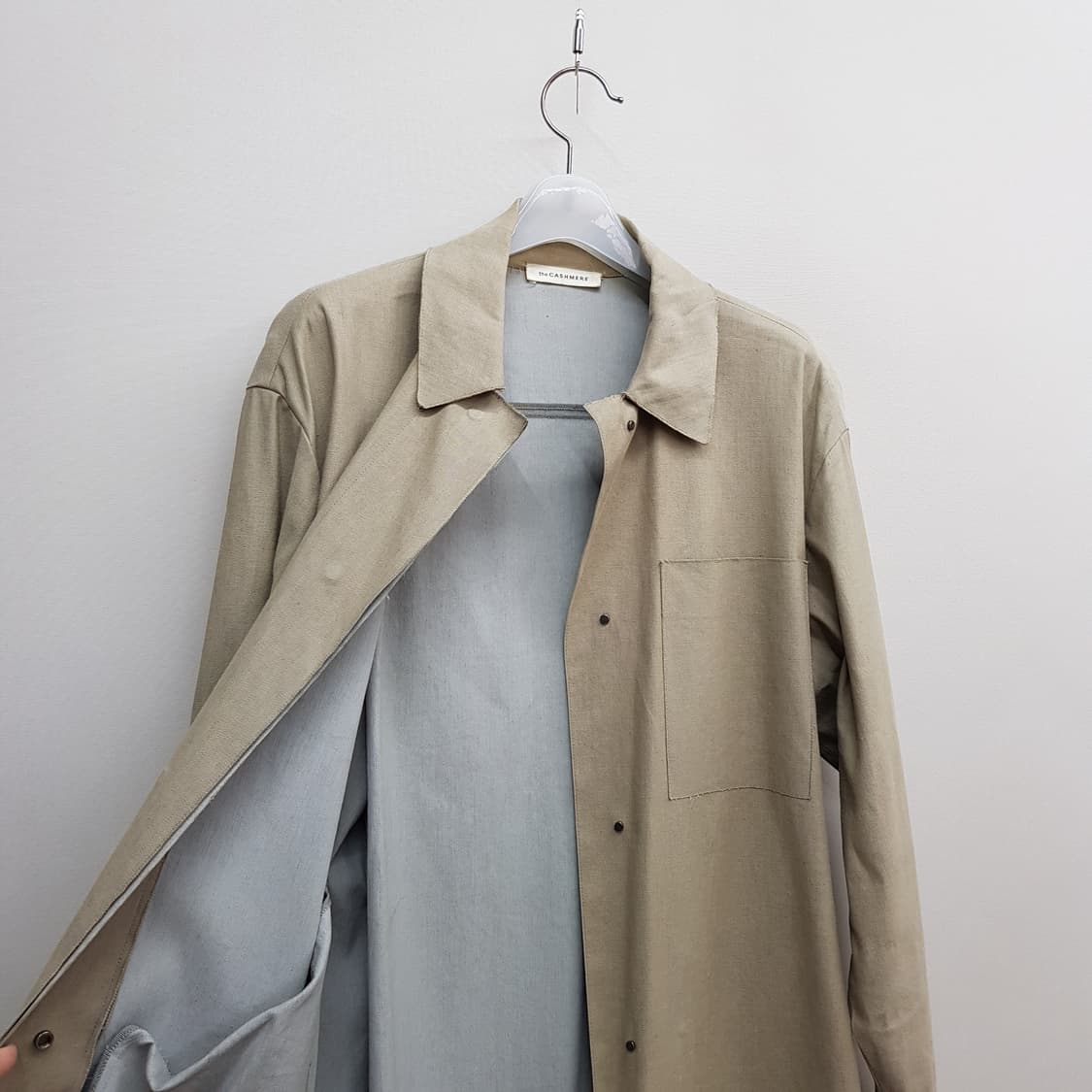 한섬 더캐시미어 벨티드 롱코트 82-94-160사이즈 상품이미지6