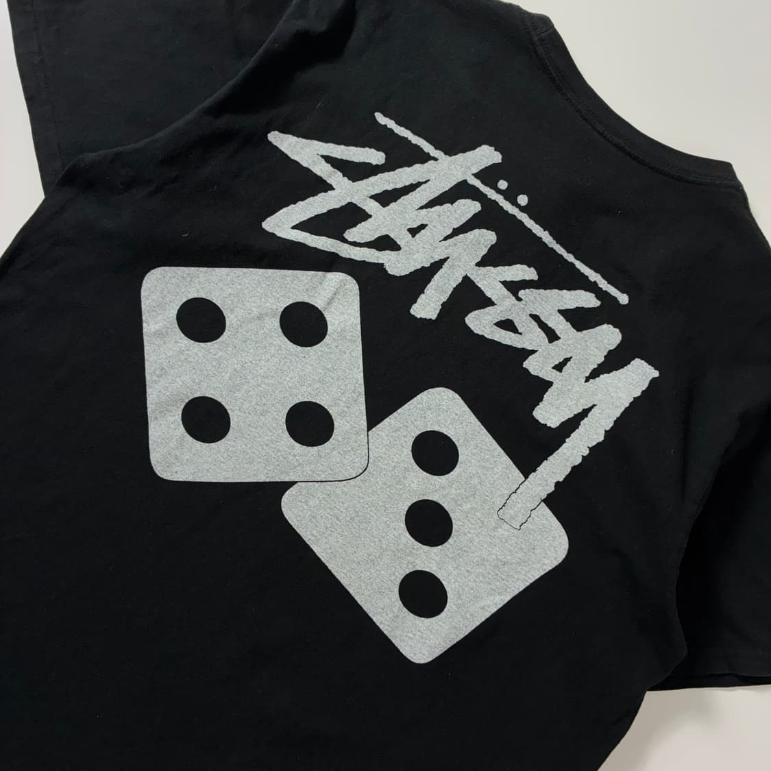 Stussy  스투시 다이스 피그먼트 다이드 블랙 반팔티셔츠  상품이미지5