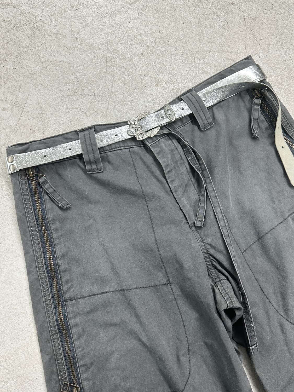 00‘s 주카 실버 레이어드 레더 벨트 상품이미지2