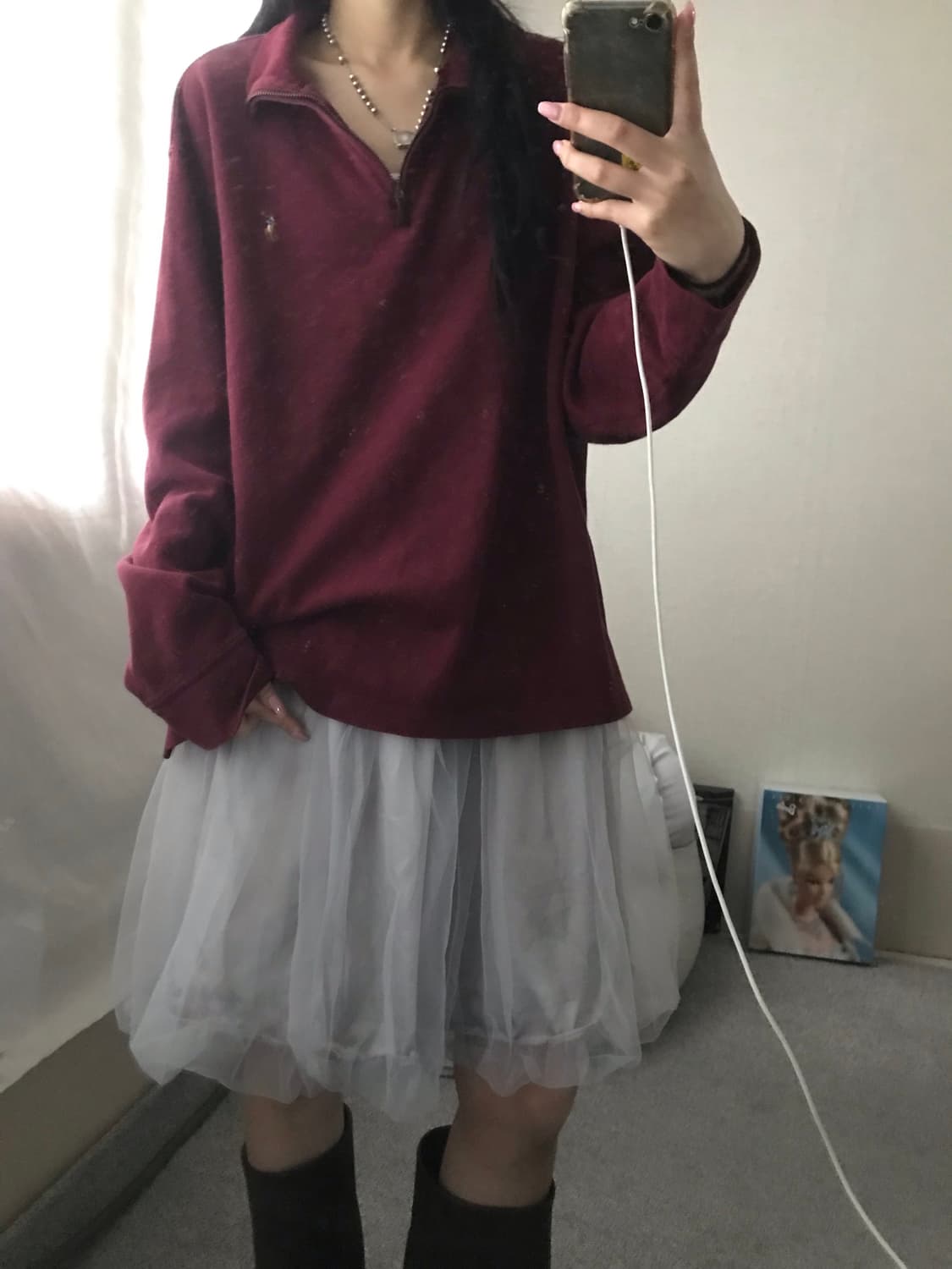 폴로 버건디 반집업 상품이미지4