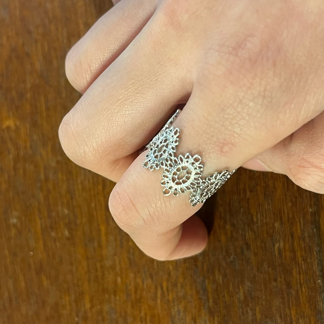 새상품 여성 신주 래이스 오픈링 반지 상품이미지1