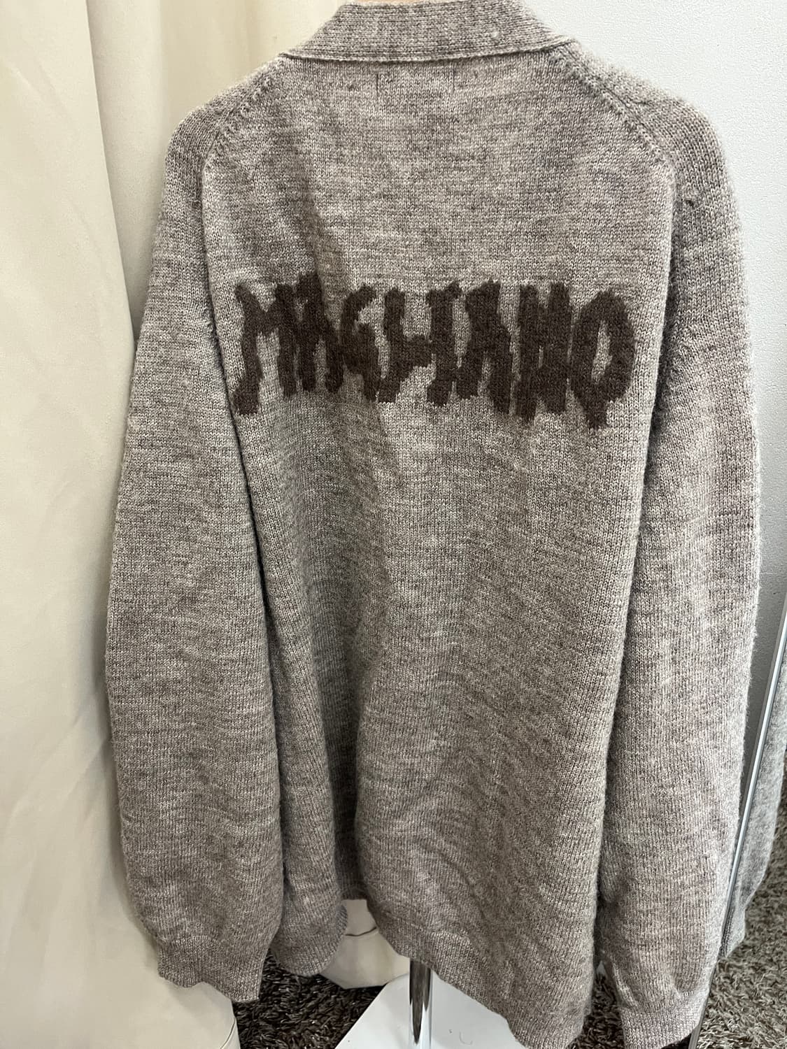 마리아노 로고 자카드 가디건 상품이미지1