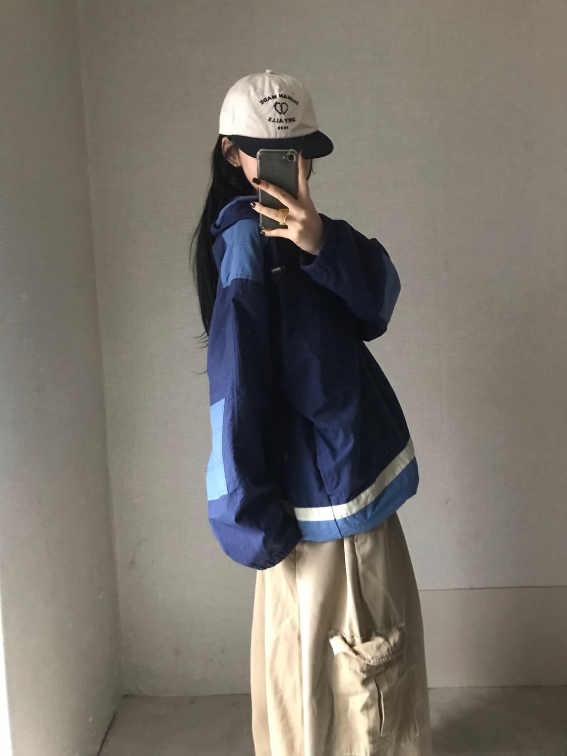 퓨마 오버핏 누빔 반집업 상품이미지2