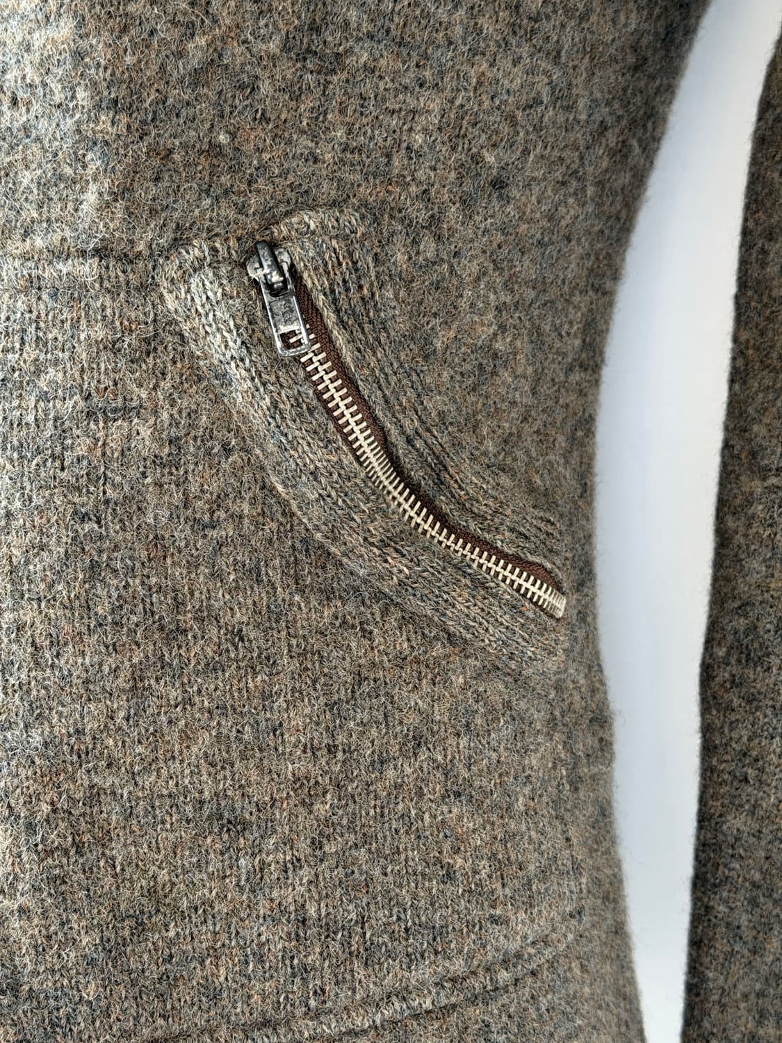 Abahouse 아바 하우스 울 100% 니트 라이더 자켓 상품이미지4